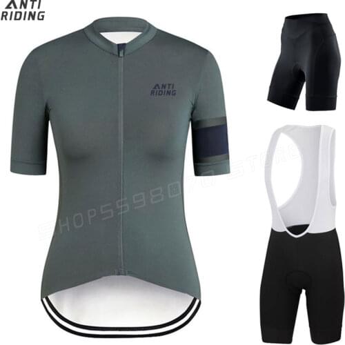 Women Cycling Jersey Set Bicycle Clothing Cycling Clothes Short Sleeve Bike Jersey Ladies Shorts Cycle Sets Breathable Summer