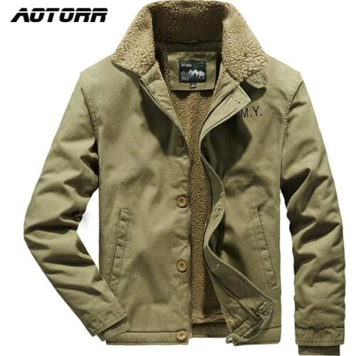 Winter Loose Mens Cotton Jacket Thick Lamb Velvet Jackets Cardigan Casual Ribbed Bottom Coats English Element Daily Outerwear