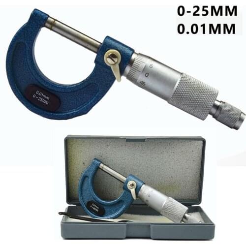 0-25mm Painted frame Outside micrometer caliper thickness gauge measuring tool