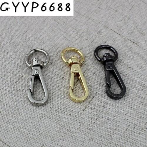 10pcs 50pcs clip attached Snap hooks Thick metal handbagSteel Bolt Swivel Lobster Clasp Hardware Accessories Round Swivel