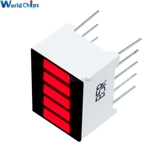 2PCS Diy Electronic PCB Board 5 Segment Red Color 1 Digit Bar LED Display For Arduino