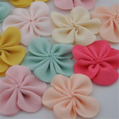 20pcs Ribbon Flowers Sewing Appliques Crafts Wedding Decor E118