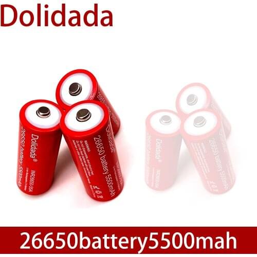 26650 New Original 3.7 v 5500 mah Lithium Rechargeable Battery 26650 with Pointed(No PCB) For flashlight batteries