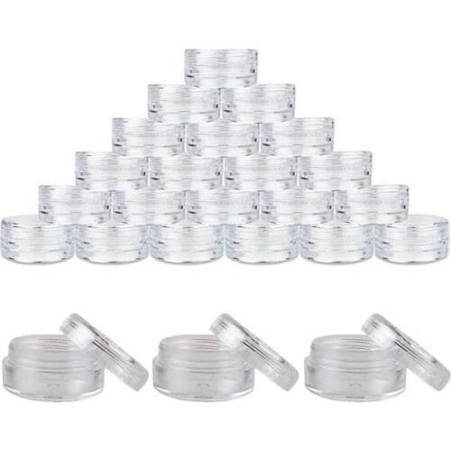 50 5ml Pcs Travel Cosmetic Jar Pots Creams Make-up Sample Containers with Lids for Women Glitter Nail Art Storage Bottles