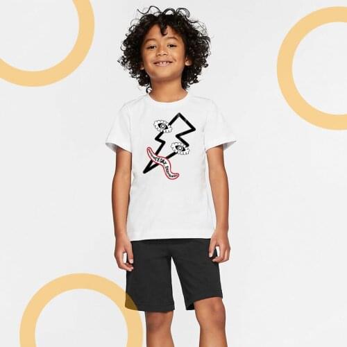 Tshirts-short pants white boys clothes brother 1-8 year babies two pieces black pant tops cotton one sets casual active outfits