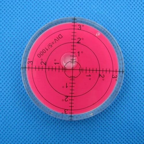 HACCURY 60*12mm Red Color Precision Bubble Spirit Level Round Circular Bullseye Level RV leveler Camper for instruments