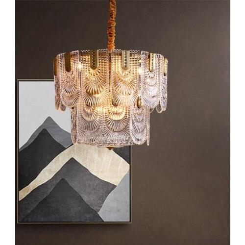 Italy vintage Brass pendant light Led suspension luminaire Light nordic round glass pendant lamp dining Room Light Bar lighting