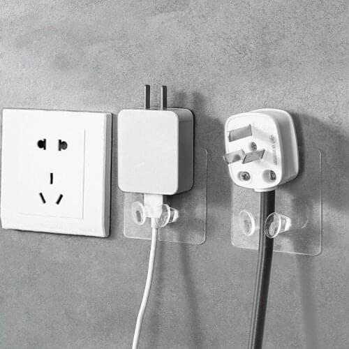 5/10PCS Adhesive Hooks Housekeeper on wall Hanger Space Saver Flower Heavy Load Transparent Strong Self Strong Kitchen Bathroom