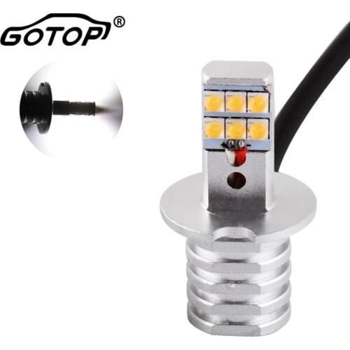 1pcs H1 H3 Led Bulb 12V 24V 60W 12SMD Led Chips Led Fog Headlight 650LM 6000K Fog Light Auto Headlamp Lamps Automobile