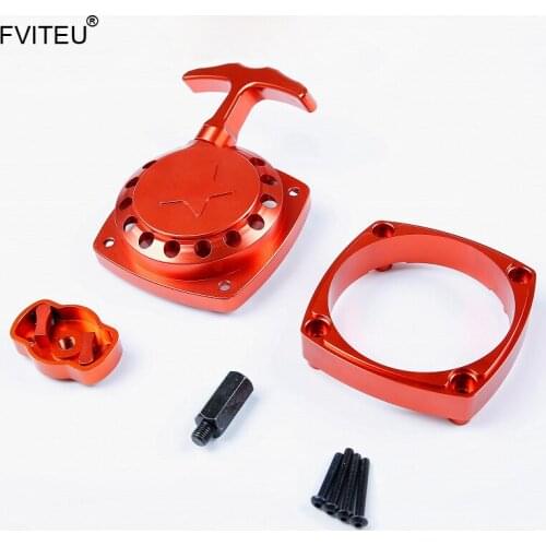 FVITEU CNC Alloy Easily starting pull starter set ( No need to process flywheel) fit Zenoah rovan 26cc-32cc zenoah CY engine