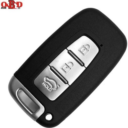 Hot!HKOBDII 3 Buttons Folding Flip Remote Car Key Shell For Hyundai With Uncut Blade and Logo