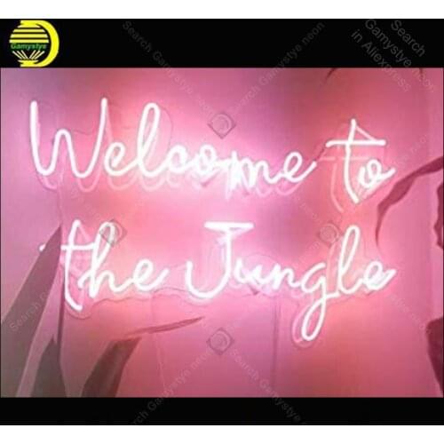 Neon Sign for Welcome To The Jungle Neon Bulb sign handcraft Recreation HOME Restaurant Neon light bulb sign Custom Personalized