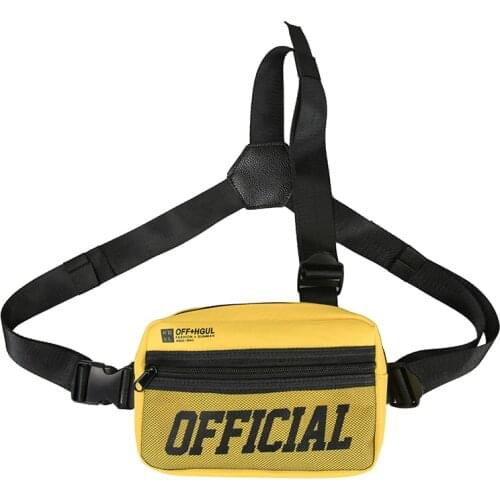 New Tri-Strap Chest Bag Small Chest Utility Pouch Fashion Street Style Hip-Hop Rectangle Chest Rig Bag G191