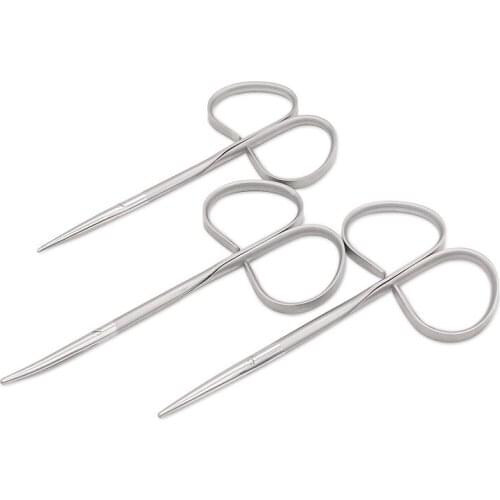 Twisted handle Scissors Fine Eye Peeling Scissors Straight Curved Round Blunt Cut Double Eyelid Surgery Tools Express Scissors