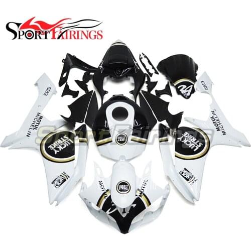 Fairings For Yamaha R1 Year 2007 2008 07 08 ABS Injection Plastic Bodywork Full Motorbike Fairings Lucky Strike White Cowlings