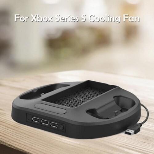 Game Machine Cooling Support Stand For Xbox Series S Dual Fan Cooler 3 USB HUB Controller Charging Dock Station Holder Adapter