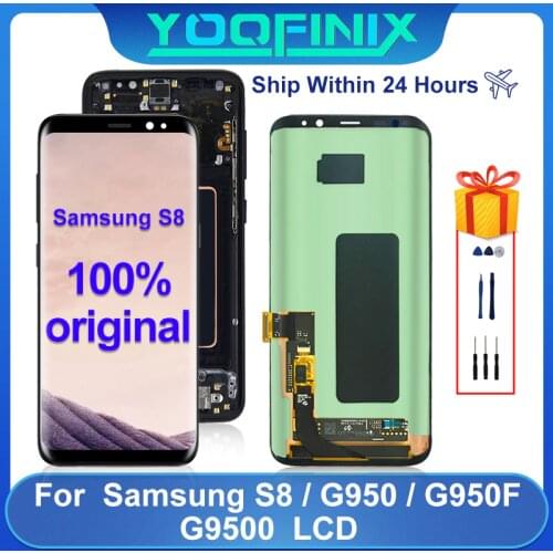 Original For Samsung Galaxy S8 LCD SM-G950F G950FD G950W G950P G950 Display LCD Touch Screen Digitizer Display Replacement Parts