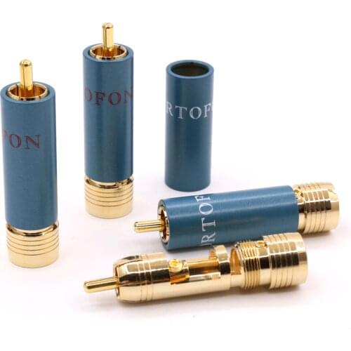4pcs/lot Gold-plated HIFI RCA Plug Hi-end Ortofon Reference 8NX RCA Connectors