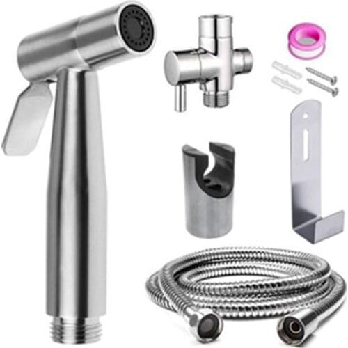 Handheld Toilet bidet sprayer set Kit Stainless Steel Hand Bidet faucet for Bathroom hand sprayer shower head self cleaning