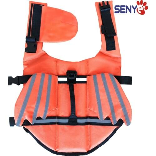 Pet Dog Life Jacket Ripstop Outdoor Swimsuit Cute Angel Life Jacket With Reflective Strip Dog Safety Clothes Pet Swimwear
