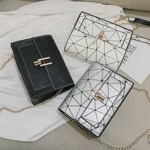 Crossbody Bags for Women Summer 2021 New Ladies Shoulder Bag Chain Wild Crack Female Bag Printing Wild Small Square Bag