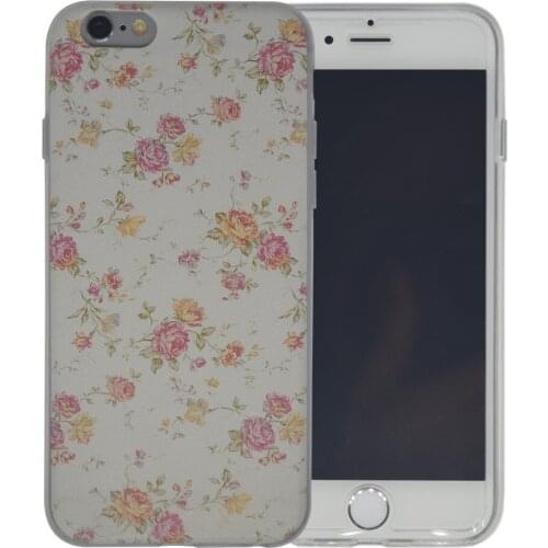 Ultra Thin Flexible Flower Floral Printed Phone Bag Case For Apple iPhone 6 6S 4.7 inch Soft TPU Silicone Protective Cover