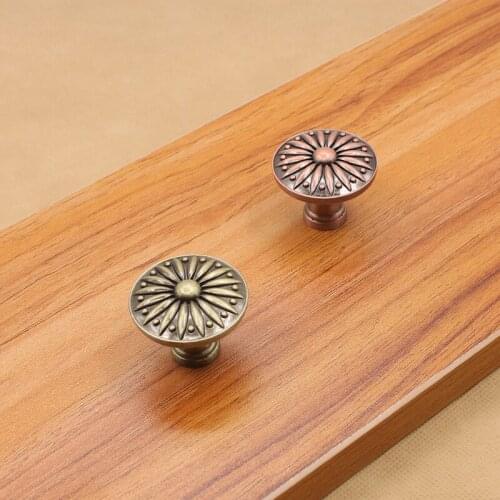 1.06"Diameter vintage pull haldle,Zinc alloy, single hole, solid, red bronze, shoe cabinet/drawer/cabinet Cabinet Knobs