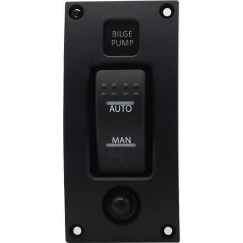 12V-24V Waterproof ON-OFF-ON bilge pump switch panel Deck Cleaning Control Panel with 20A overload protector For RV Boat yacht