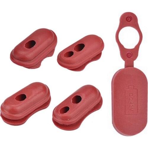 1-5pcs Charger Hole Dust Plug Waterproof Cover Silicon Rubber Lid Red for Xiaomi M365 Electric Scooter