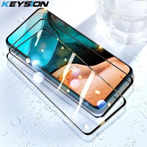 KEYSION Tempered Glass for Xiaomi POCO X3 NFC F2 Pro F3 M3 HD Full Coverage Screen Protector Film for Redmi Note 10 Pro 5G 10S