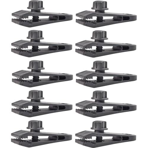 10 Pieces Heavy Duty Camping Tarp Clips Tent/Awning Clamps With Thumb Screw