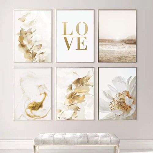 Gold Leaf Light Luxury Decorative Painting Wall Picture For Home Decoration For Living Room Bedroom Wall Decor
