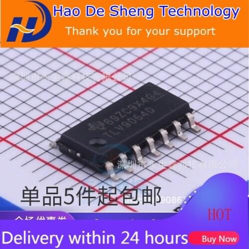 10PCS/LOT TLV9064IDR TLV9064D SOP14 Operational Amplifier New Original In Stock