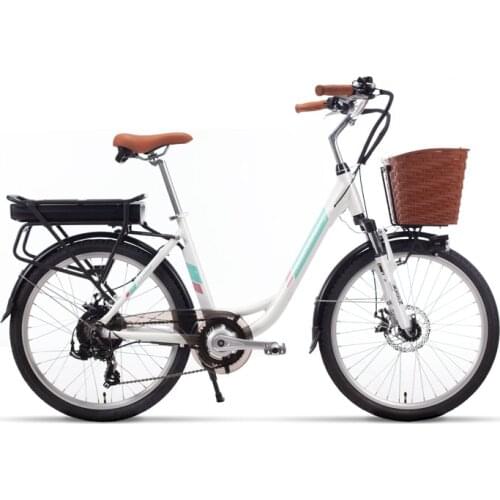 24 inch electric bicycle lithium battery booster adult battery ebike men and women small city electric bicycle