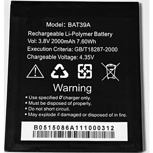 3.8V 2000mAh BAT39A Battery