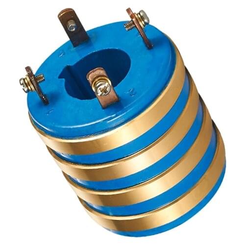 Food Packaging Machine Accessories Slip Ring Two-way Four-way Collector Ring Assembly Conductive Ring Carbon Brush Holder
