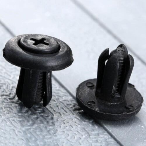 50Pcs Auto Fasteners Rivet Retainer Plastic Bumper Push Type Engine Cover Fender Car Door Trim Panel Clip 7.1mm for Honda GEELY