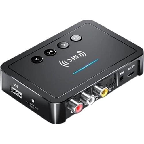 Wireless NFC Bluetooth Transmitter Receiver Stereo AUX Audio Music Adapter
