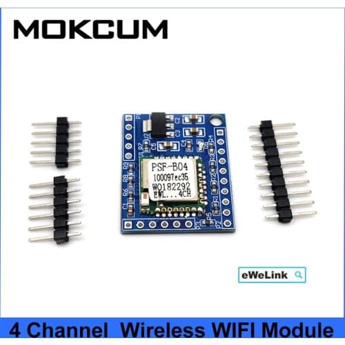 DC 5V 4 Channel Wireless WIFI Transceiver Module IoT Remote Controller 4CH 4Bit Switch Module APP Transceiver for eWeLink