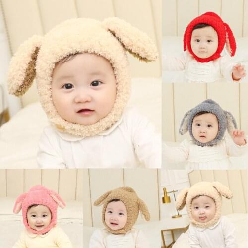 Baby Winter Scarf Pompon Children Furry Balls Hat Knitted Cute Sheep Cap for Girls Boys Casual Girls Hat Baby Cap 0-24M