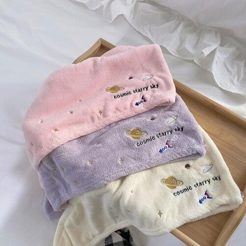 Eco-Friendly Randomly Color girl Bathroom Super Absorbent Quick-Drying Hair Towel Microfiber Hair Dry Cap Women Bathroom Cap