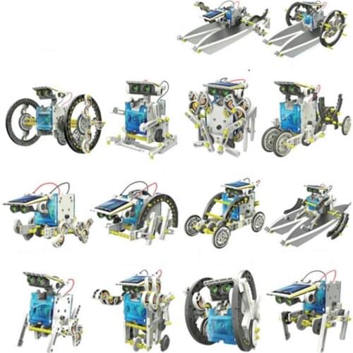 13 In 1 Educational Solar Robot Kit Power DIY Assembled Toy Car Boat Animal Blocks Kids Toys Gift