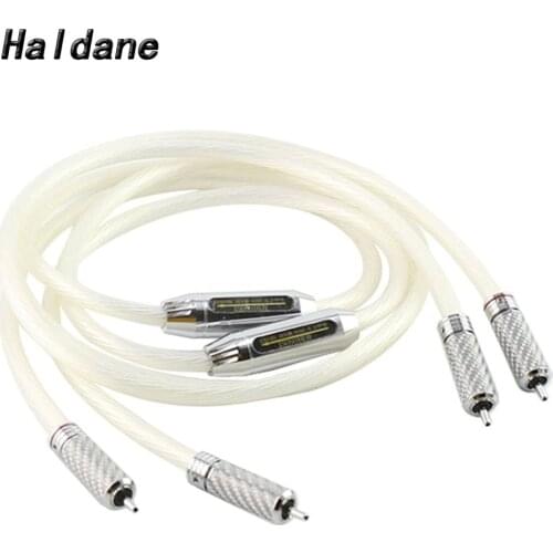 Haldane Pair HIFI 7N OCC Silver Plated RCA Cable Hi-end Audio 2RCA to 2RCA Interconnect Cable for Amplifier CD DVD Player