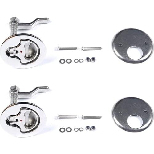 316 Stainless Steel Marine Handle Ring, Deck Box Cover Door Lock, Floor Lock (a Pair)