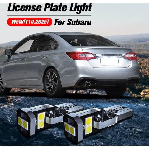 2x LED License Plate Light Bulb W5W T10 Lamp Canbus For Subaru Legacy Forester Impreza Outback Tribeca BRZ WRX STI XV Crosstrek