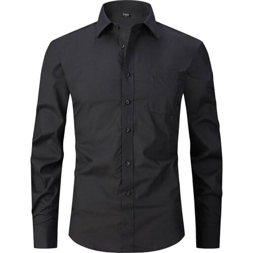 M-6XL New Luxury Mens Shirt Business Style Slim Soft Comfort Slim Fit Styles Long Sleeve Casual Dress Shirt Gift for Men