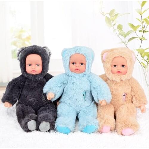 25CM Mini Soft Stuffed Plush Toy Bear Bunny Toys For Children Silicone Baby Sleeping Reborn Baby Dolls Kids For Girls