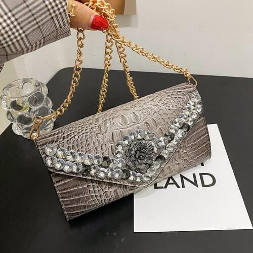 Fashion wallet Shoulder crossbody Bags Lady Wedding Bridesmaid Handbags Female Diamonds Chain Clutch bag for Women 2021