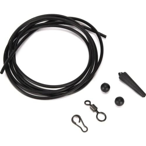 6PCS/SET Carp Fishing Tools Helicopter Rig Tubing Sleeves Tail Rubber Chod Rig Bead Chod Rig Roling Swivel Clips Kit