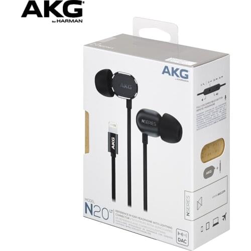 New AKG N20LT In-Ear Lightning interfac earphones Wired with Microphone earphone compatible for IOS/Iphone/Ipad/Ipod